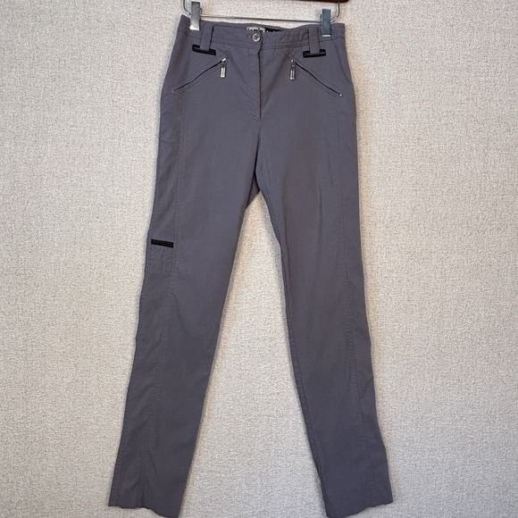 jamie sadock Pants - Jamie Sadock Womens Gray Golf Pants Size 2 Stretch Technical Trousers Zippered